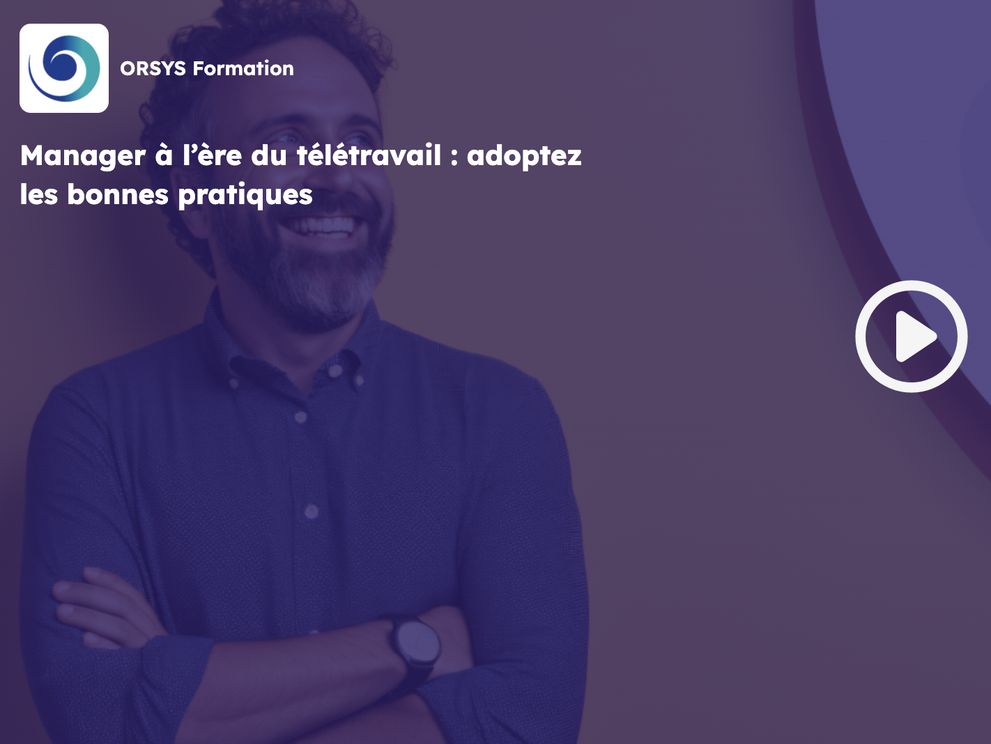photo webinaire Manager à l’ère du télétravail : adoptez les bonnes pratiques avec logo Orsys